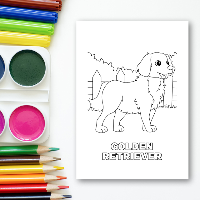 สมุดระบายสีหมาน่ารัก Dogs Coloring Book