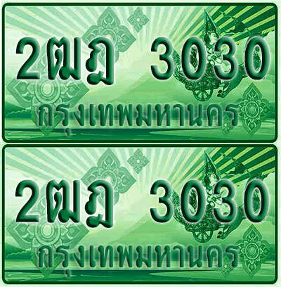 ป้ายประมูล 3030 เลขรถ 2ฒฎ 3030 กระบะแคป (1)