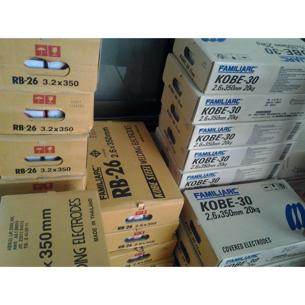 ขายส่งยกลัง ลวดเชื่อมไฟฟ้า โกเบ (ราคารวมแวท) ลวดเชื่อม เชื่อมง่ายทนทาน เชื่อมสวย เหมาะสำหรับเชื่อมเหล็ก