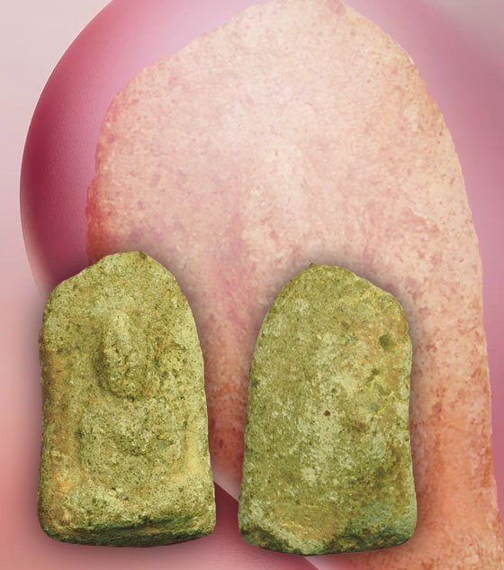 ขายแล้ว*40201 พระพิมพ์พระร่วงนั่ง เนื้อดิน ไม่ทรา่บกรุ เก่า 13