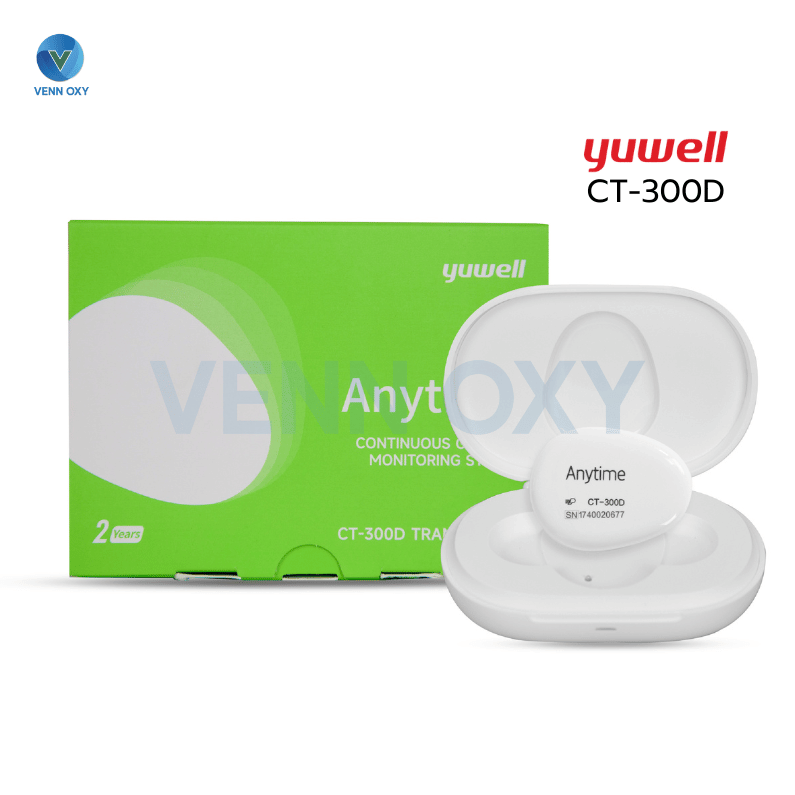 เครื่องตรวจวัดระดับน้ำตาลในเลือดแบบต่อเนื่อง ไม่เจาะเลือด (Continuous Glucose Monitoring System, CGMS) Yuwell รุ่น CT-3