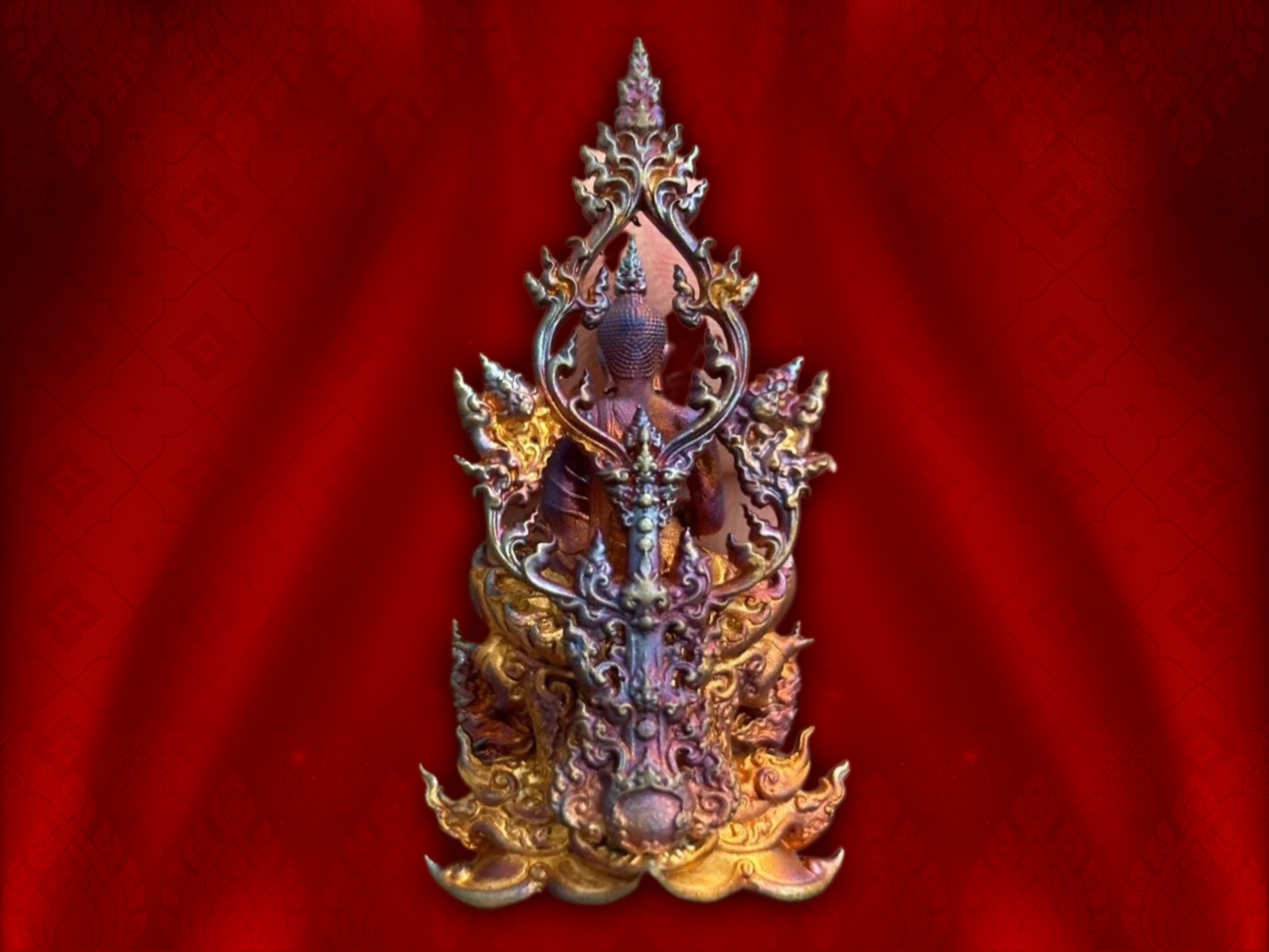 พระกริ่งพระพุทธราชสวัสดิ์มงคล เนื้อนวะโลหะผิวประกายรุ้ง ปี 2567 พร้อมกล่อง ใบเซอร์พร้อมลายเซ็นกำกับอาจารย์เฉลิมชัย โฆสิตพิพัฒน์ ออกแบบหมายเลขประจำองค์พระ No.28798 จัดสร้างจำนวน 30,000 องค์ เท่านั้น พิธีพุทธาภิเษก เมื่อ 27 มกราคม 2567 ณ วัดหน้าพระเมรุ จ.พร