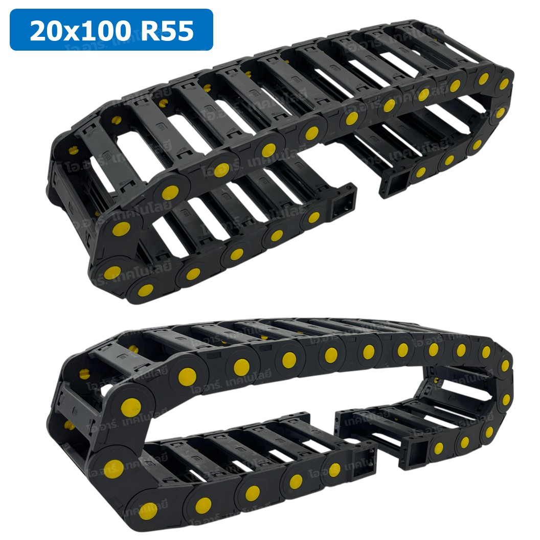 DC-20x100 R55 รางกระดูกงู รางสายไฟ 20x100x1000mm Drag chain engraving machine รางกระดูกงูร้อยสายไฟ Cable Dragchain รางร้อยสายไฟ