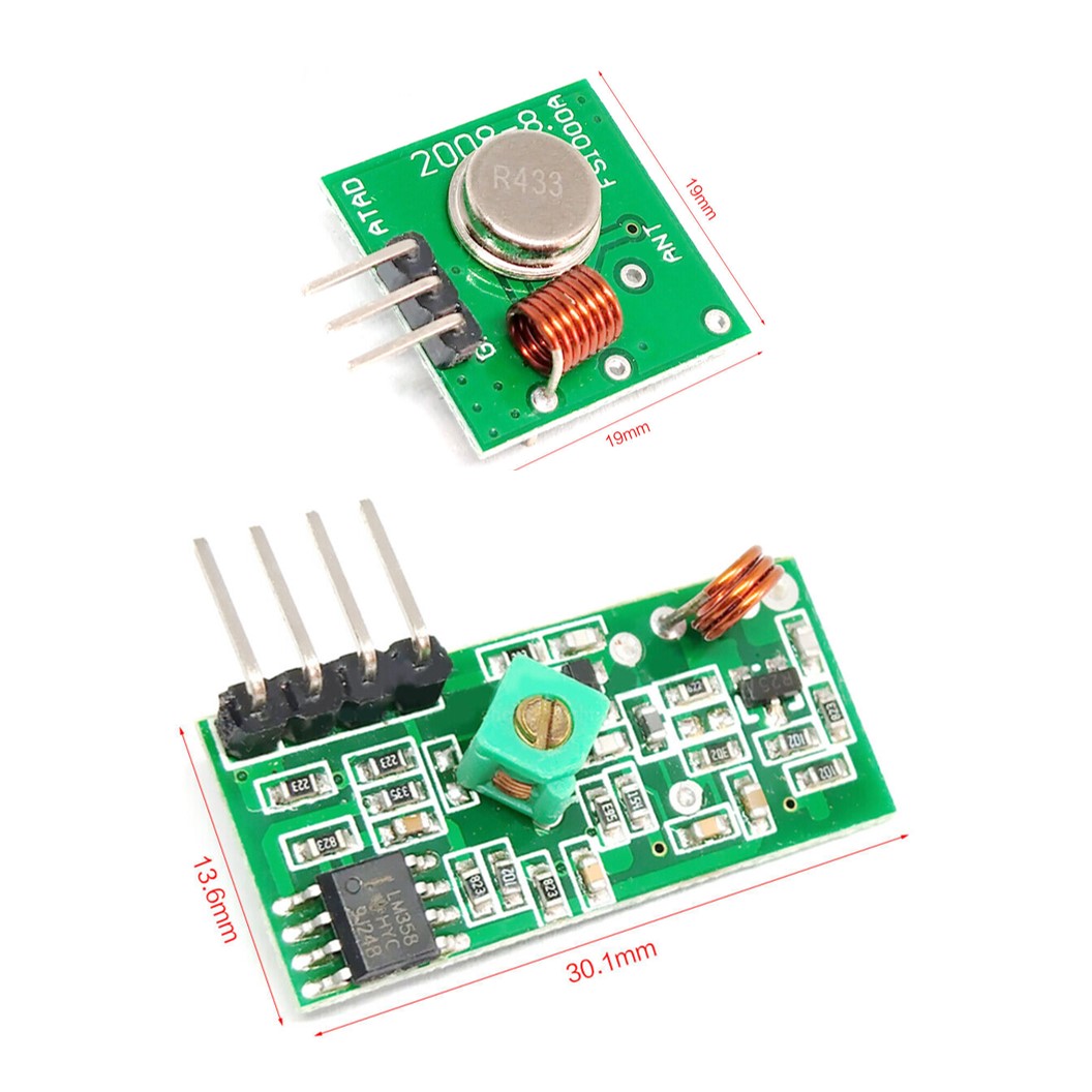 (1ชิ้น) AA098 โมดูล 433Mhz RF Wireless transmitter and receiver kit