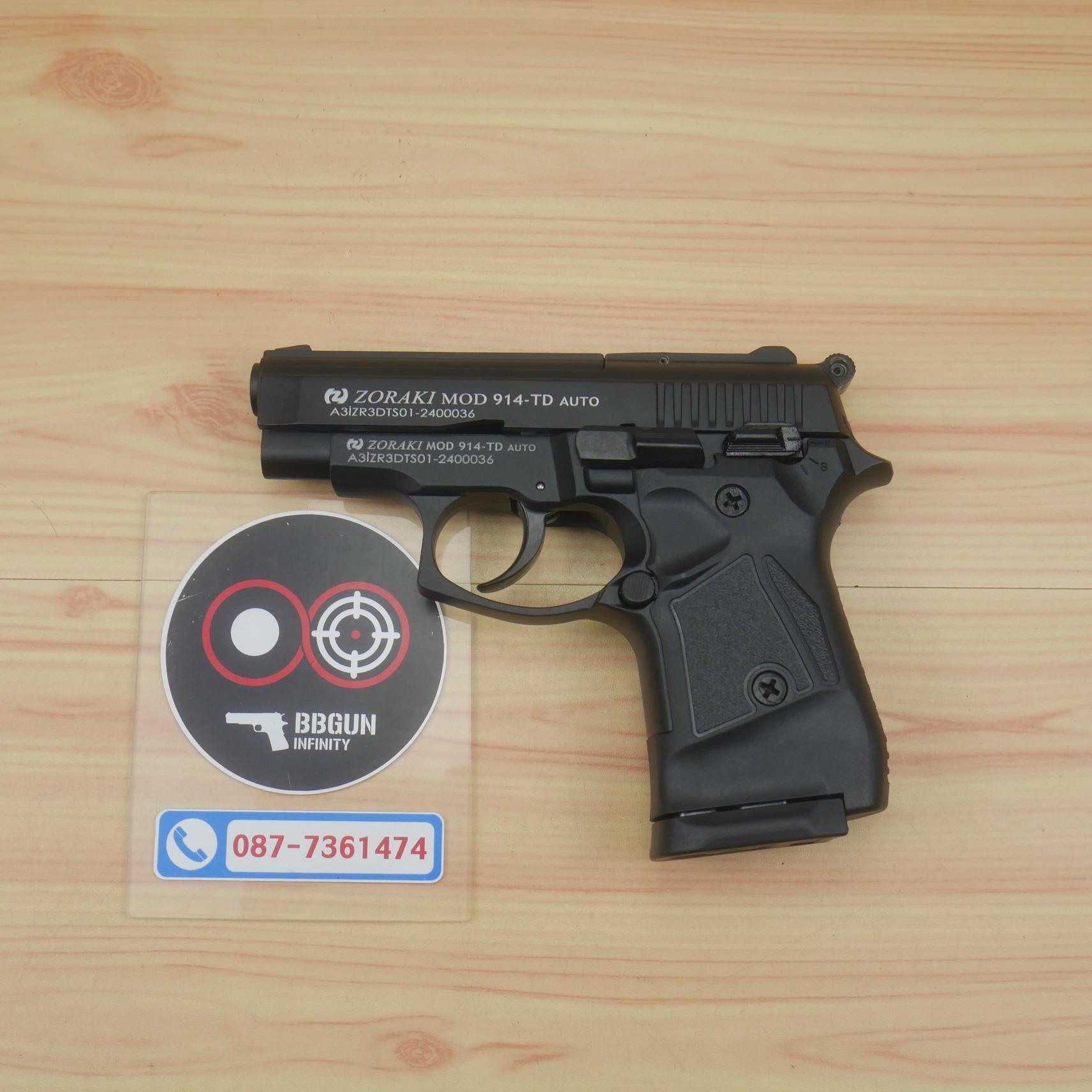 Blank GUN Zoraki mod 914-td auto สีดำ แบลงค์กัน Semi Auto & Full Auto (แถมกล่องปืน)