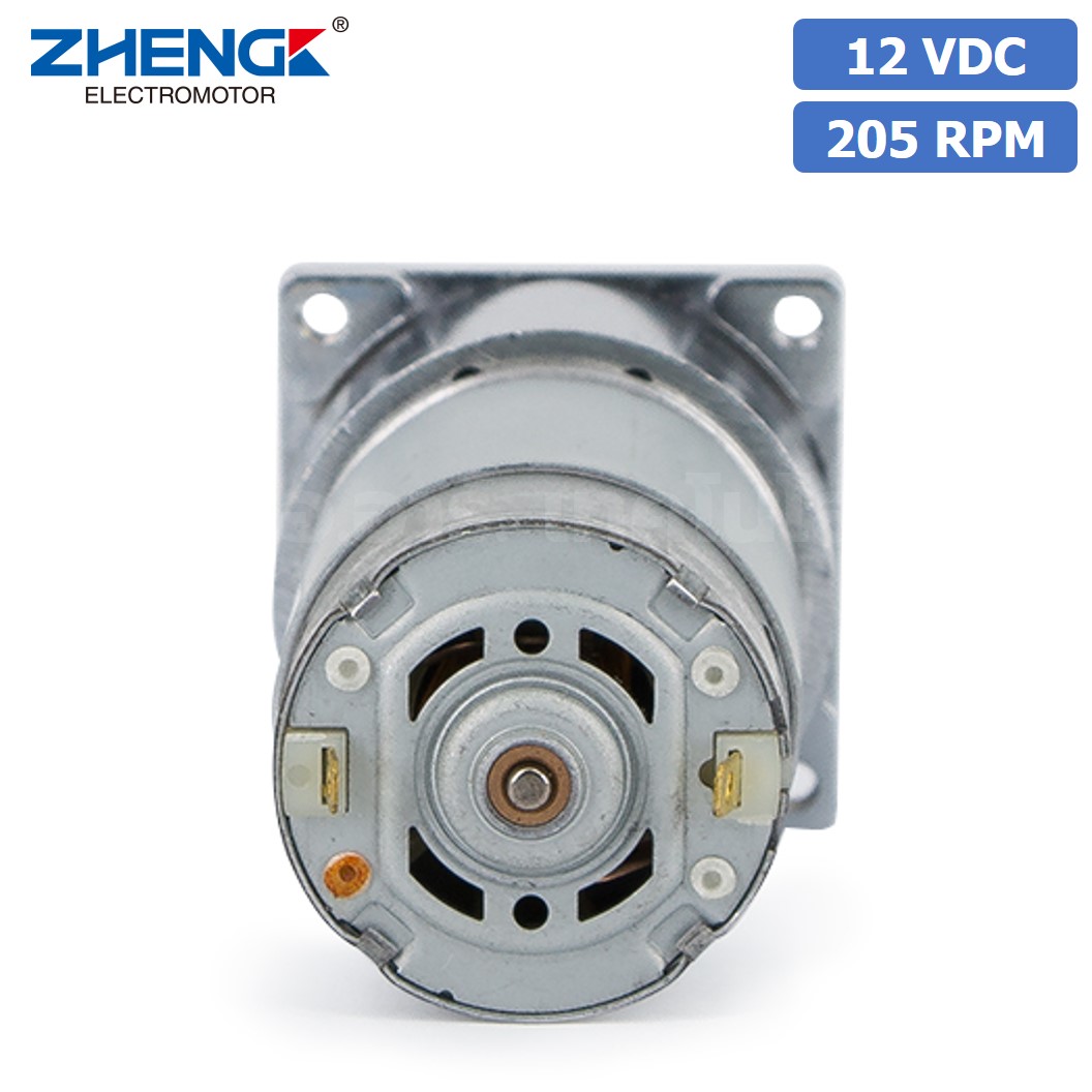ZGB42FH มอเตอร์เกียร์ 555 12VDC 205RPM D42 Gearhead+555 Brushed DC Motor SquareFlange Geared Motor