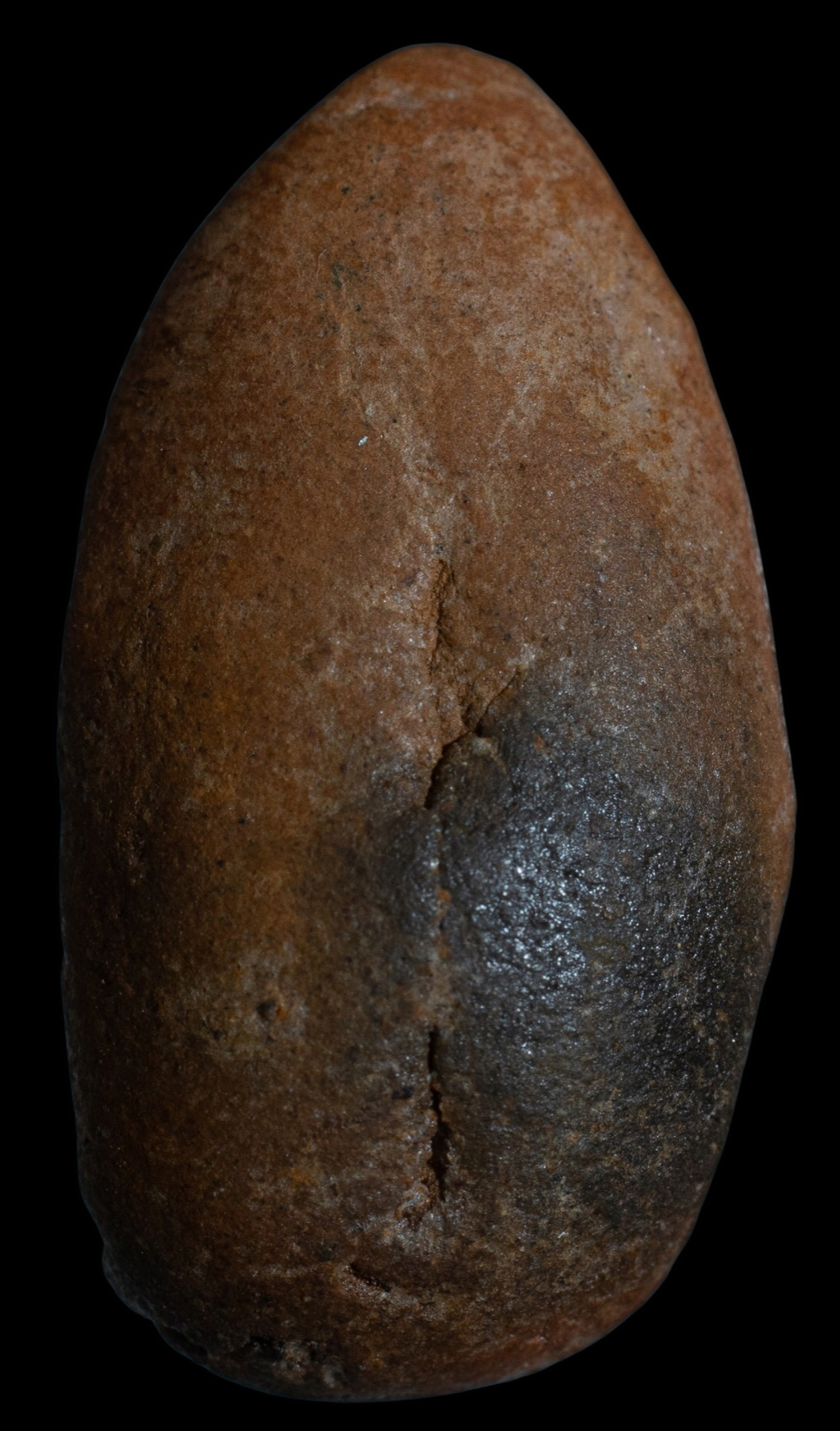 ขุนแผนไข่ผ่าซีกหลวงพ่อกวย เนื้อดิน ผสมผงน้ำมัน ช่วงปี 2512