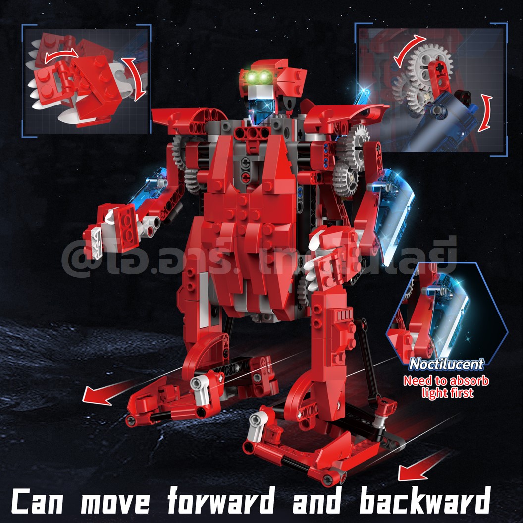 KEEYEE WORLD K96172 ตัวต่อเสริมทักษะ 2 in 1 DINOSAUR ของเล่นเสริมทักษะ ตัวต่อ Building Block STEAM Education Programmable Robot