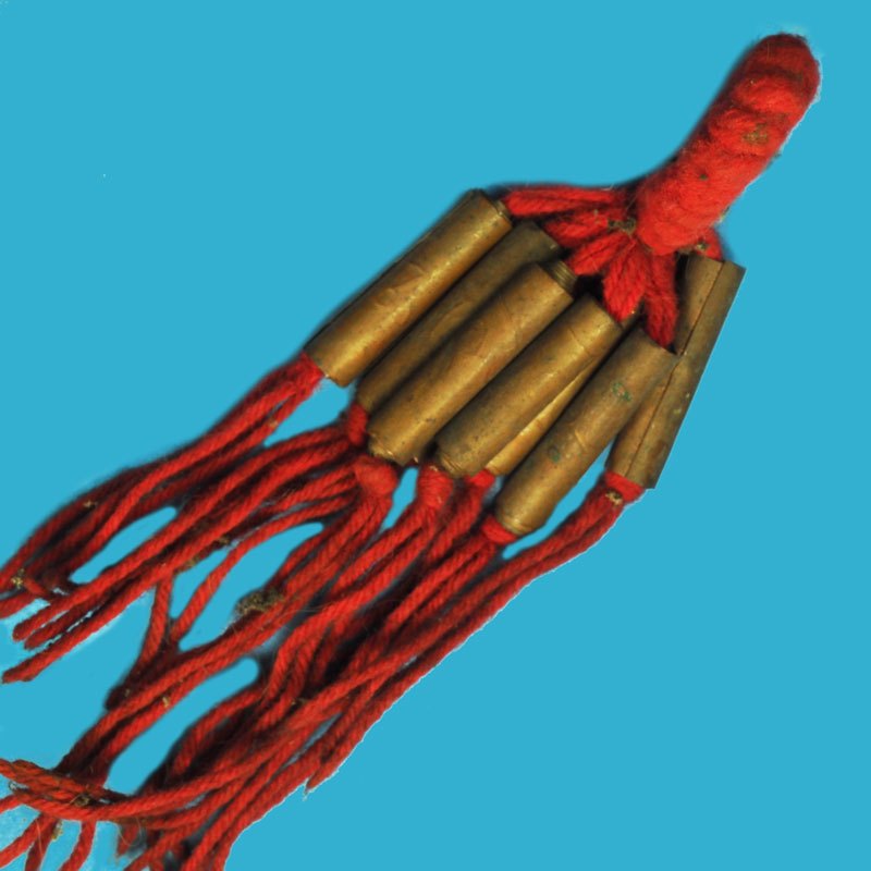 ขายแล้ว*37700 ตะกรุดพวงเชือกแดง เก่าพอมีอายุ ไม่ทราบที่และปีสร้าง 12