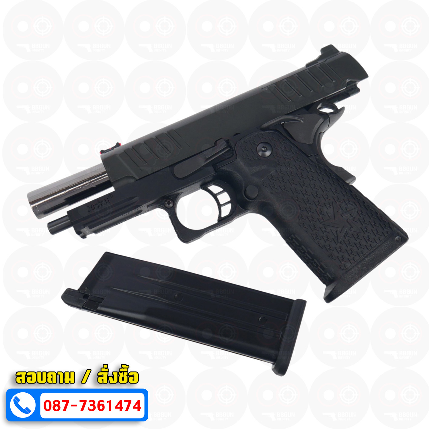 บีบีกันอัดแก๊ส ARMY R612 EMG Staccato C2 2011 VIP Grip BB GUN