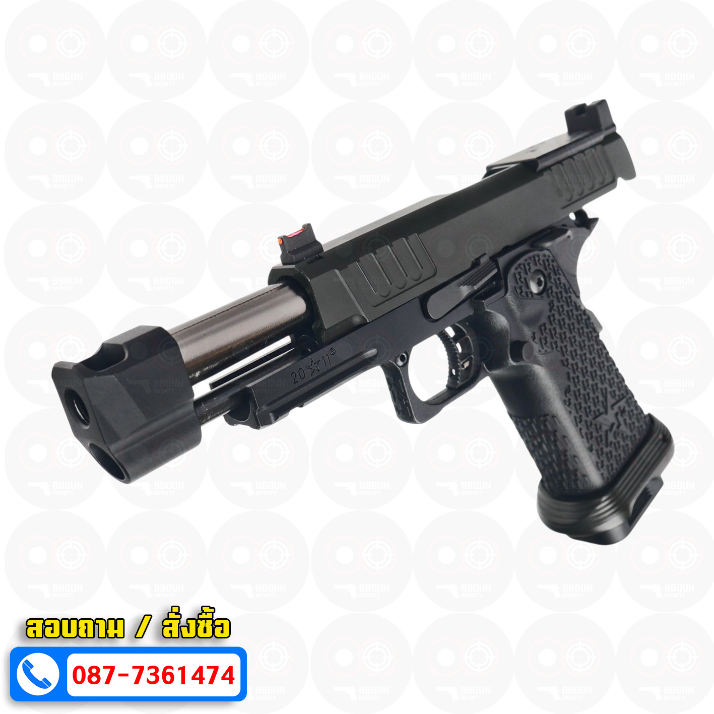 บีบีกันอัดแก๊ส ARMY R611-2 EMG Staccato P Comp 2011 VIP Grip BB GUN