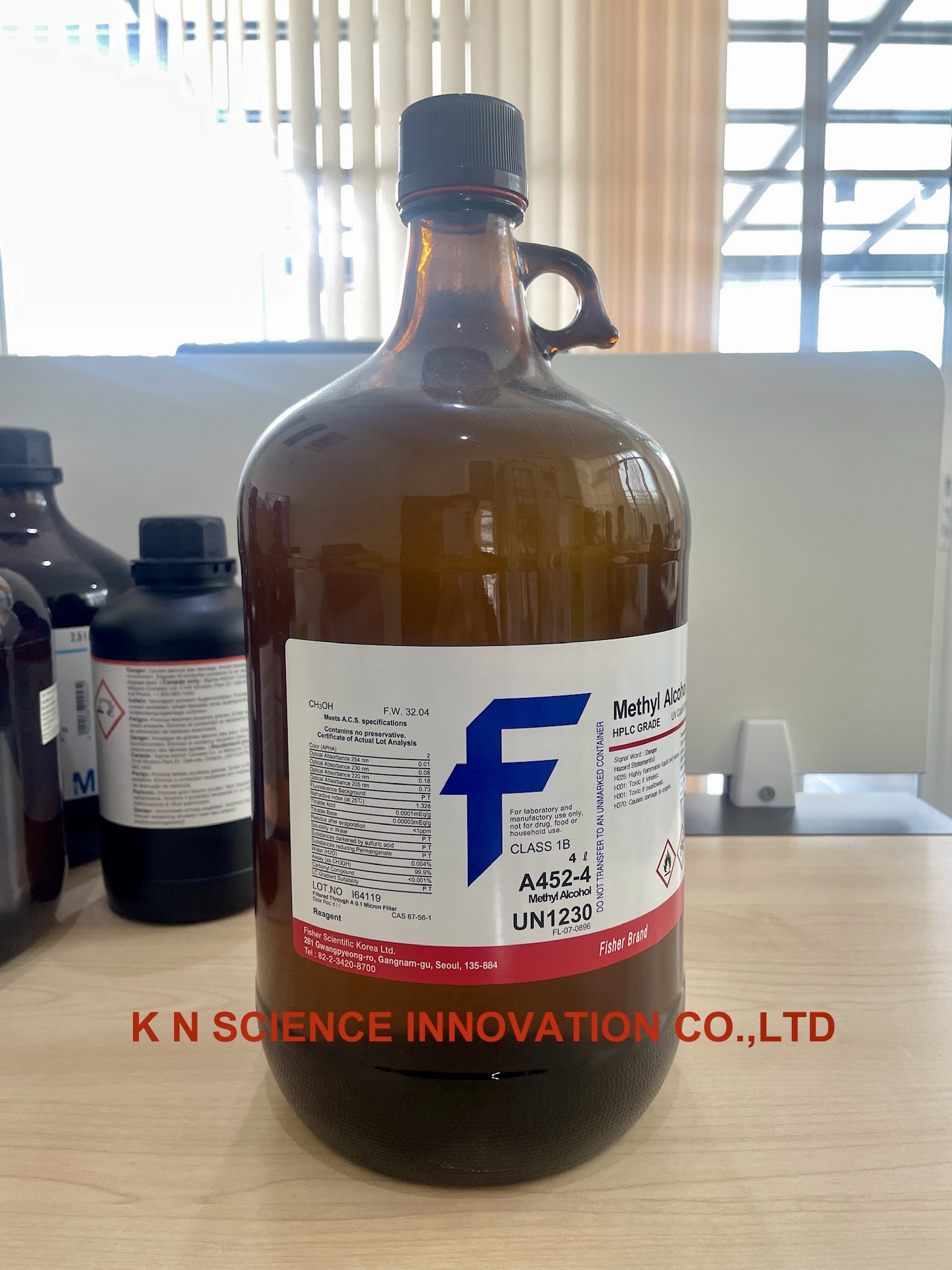 Methanol, 99.9+%, HPLC grade, 4 L, Fisher Chemical™ A452-4