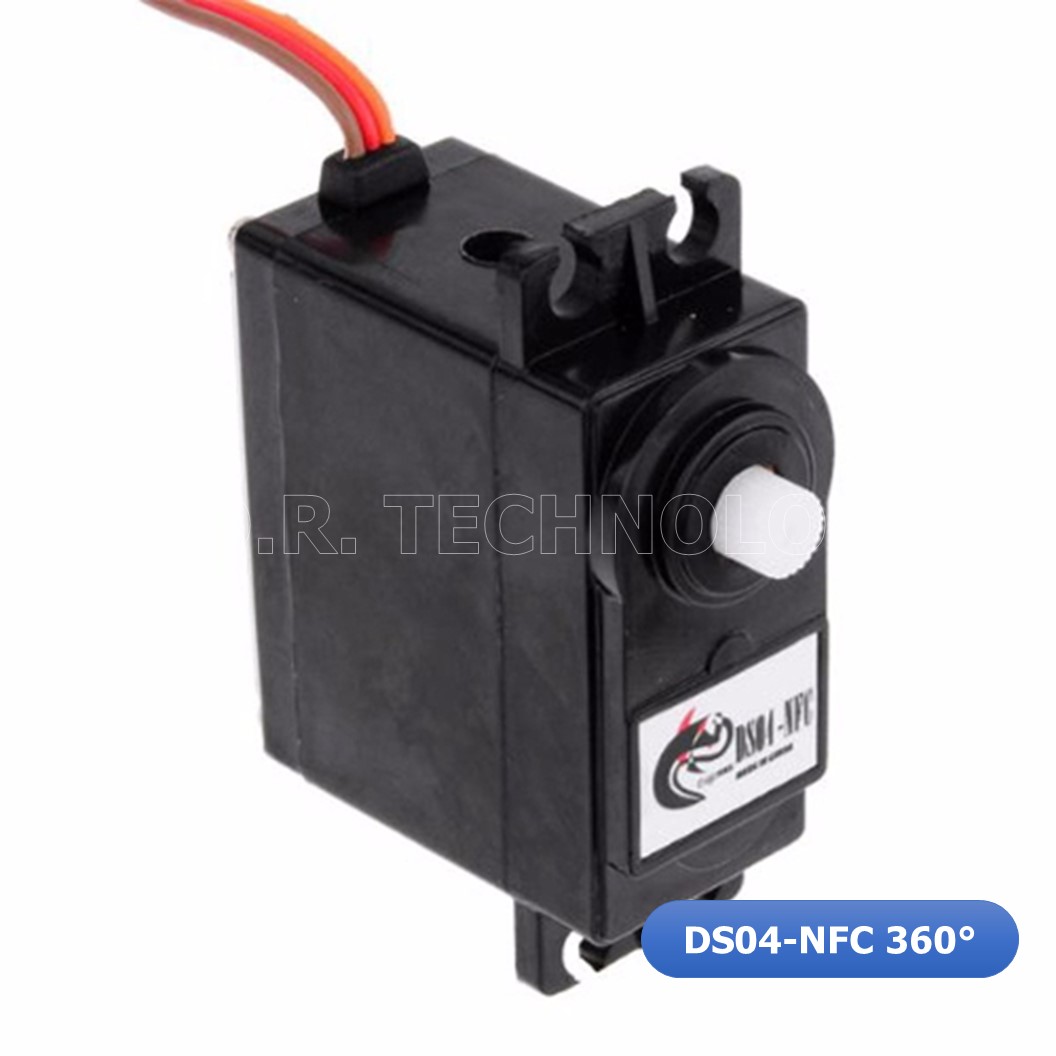 (1ชิ้น) NA299 เซอร์โวมอเตอร์ DS04-NFC Servo 360 องศา Continuous Rotation Servos DC Gear Motor Smart Car Robot Torsion 5.5kg/cm DC 4.8V-6V