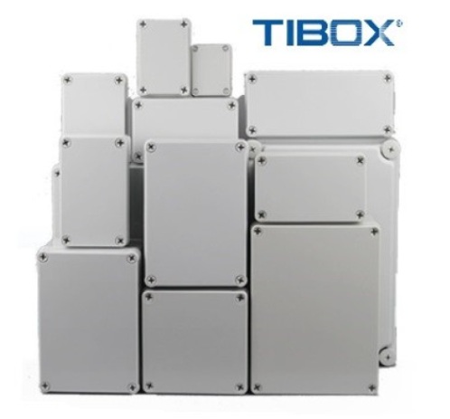 TJ-AG-1525-2 กล่องเทอร์มินอลบล็อก พร้อมเพลท (ABS Terminal Block Box IP66) Size :150x250x130mm. TIBOX