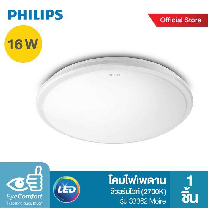 Philips โคมไฟเพดาน LED สำเร็จรูป รุ่น 33362 Moire 16 วัตต์ สีวอร์มไวท์ (2700K)