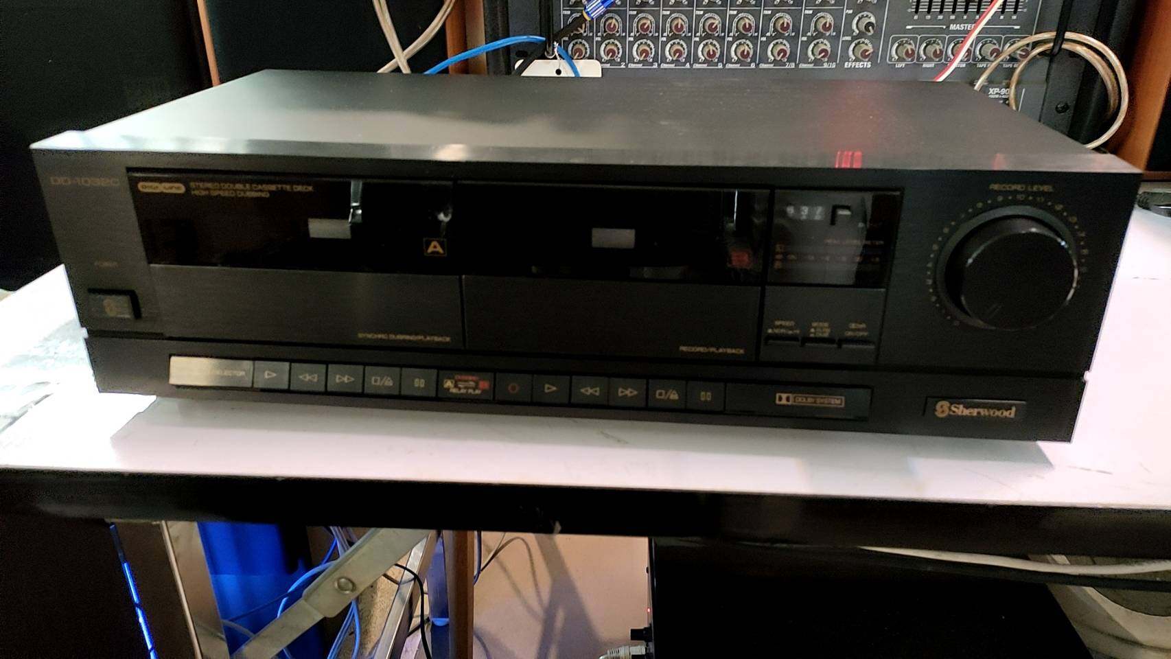 SHERWOOD DD-1032C STEREO DOUBLE CASSETTE DECK ระบบอัดไม่ดีครับ
