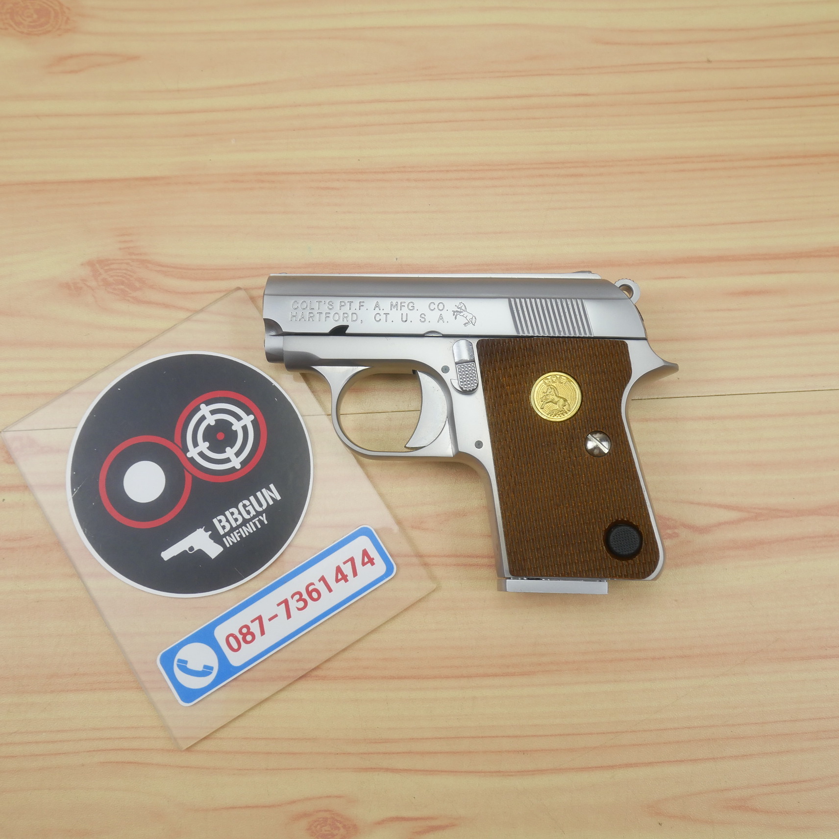 บีบีกันอัดแก๊ส Cybergun COLT Junior .25 ACP สีเงิน (Silver) BB GUN