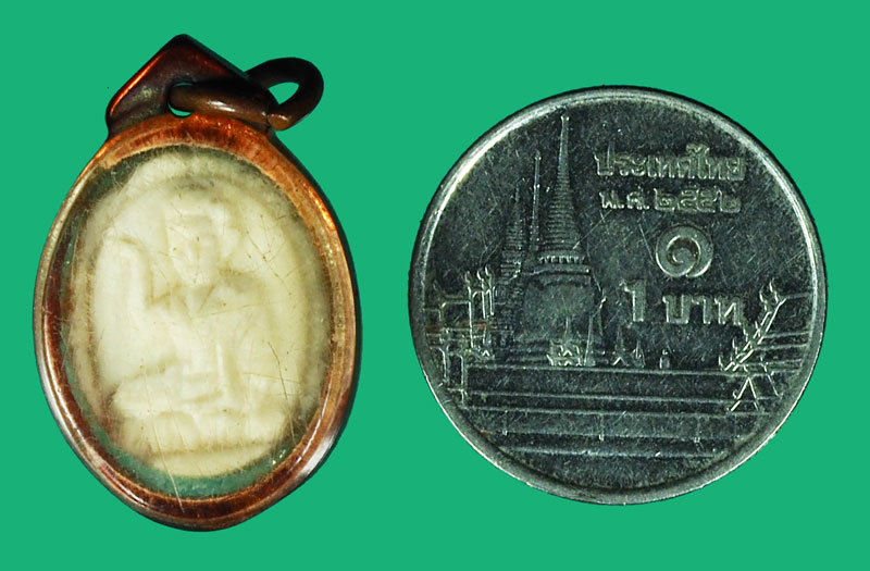 ขายแล้ว*36875 นางกวักแกะ หลวงพ่อกัน วัดเขาแก้ว นครสวรรค์ เลี่ยมพลาสติกเดิมจากวัด 12