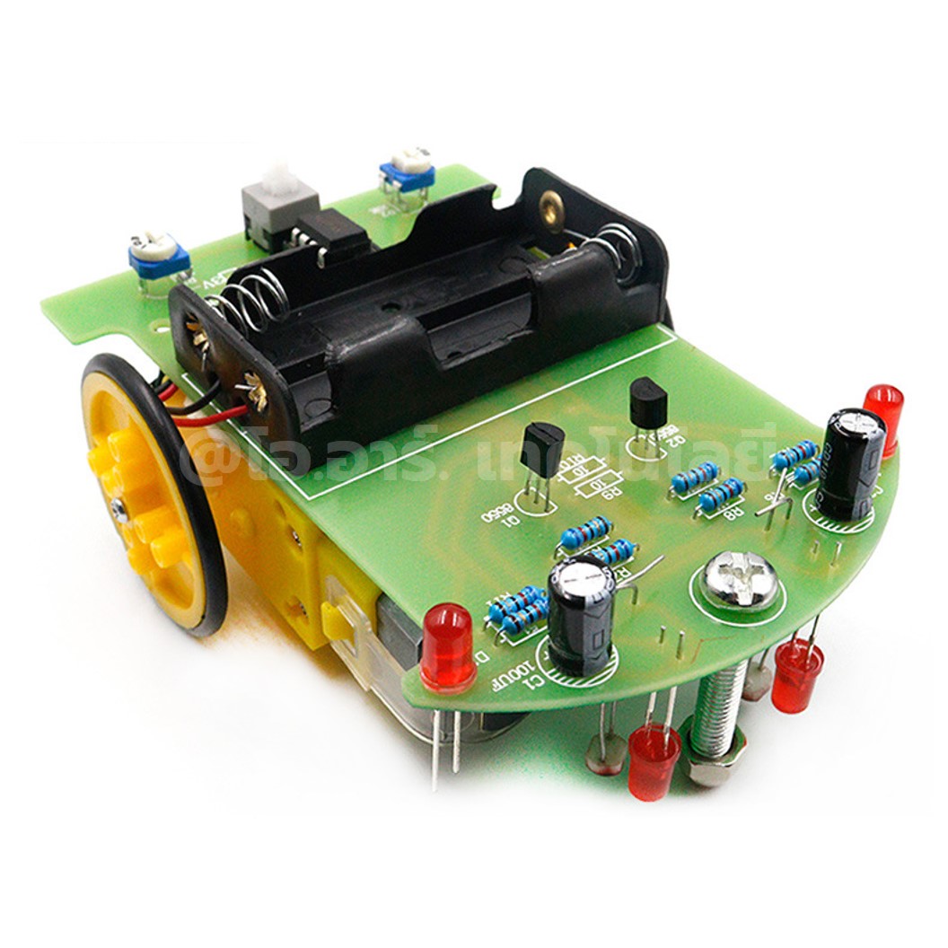 AD090 รถวิ่งตามเส้น ชุดวงจรรถวิ่งตามเส้นสีดำ DIY D2-1 Intelligent tracing car kit tracking line
