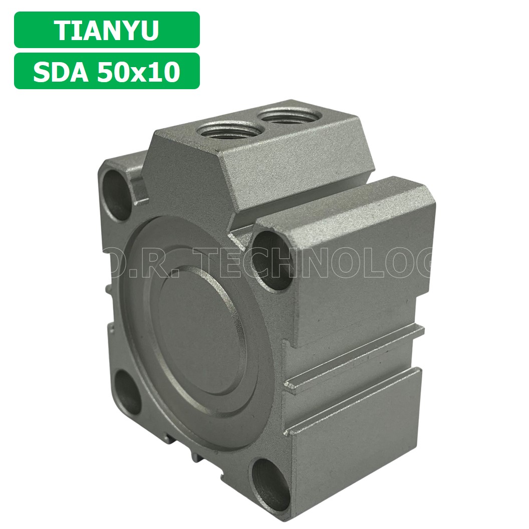 (1ชิ้น) SDA 50x10 กระบอกลมคอมแพค กระบอกลม รุ่นคอมแพค Compact Air Cylinder SDA Series แบบคอมแพค