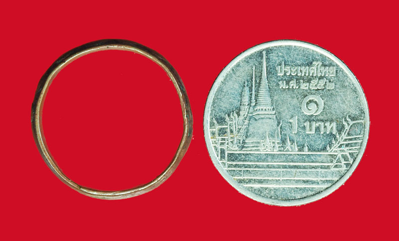 ขายแล้ว*31605 แหวนมงคลเก้า วัดแหลมฟ้าผ่า สมุทรปราการ ปี 2494 เนื้อทองแดง 77