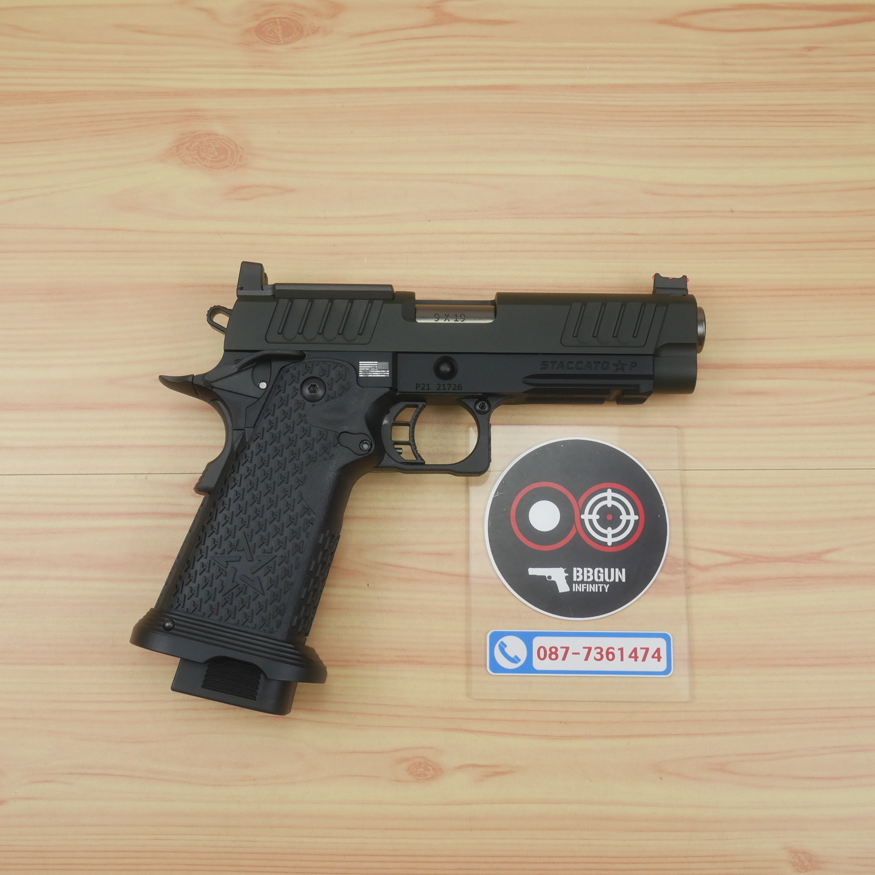 บีบีกันอัดแก๊ส ARMY R611-3 EMG Staccato P 2011 VIP Grip BB GUN