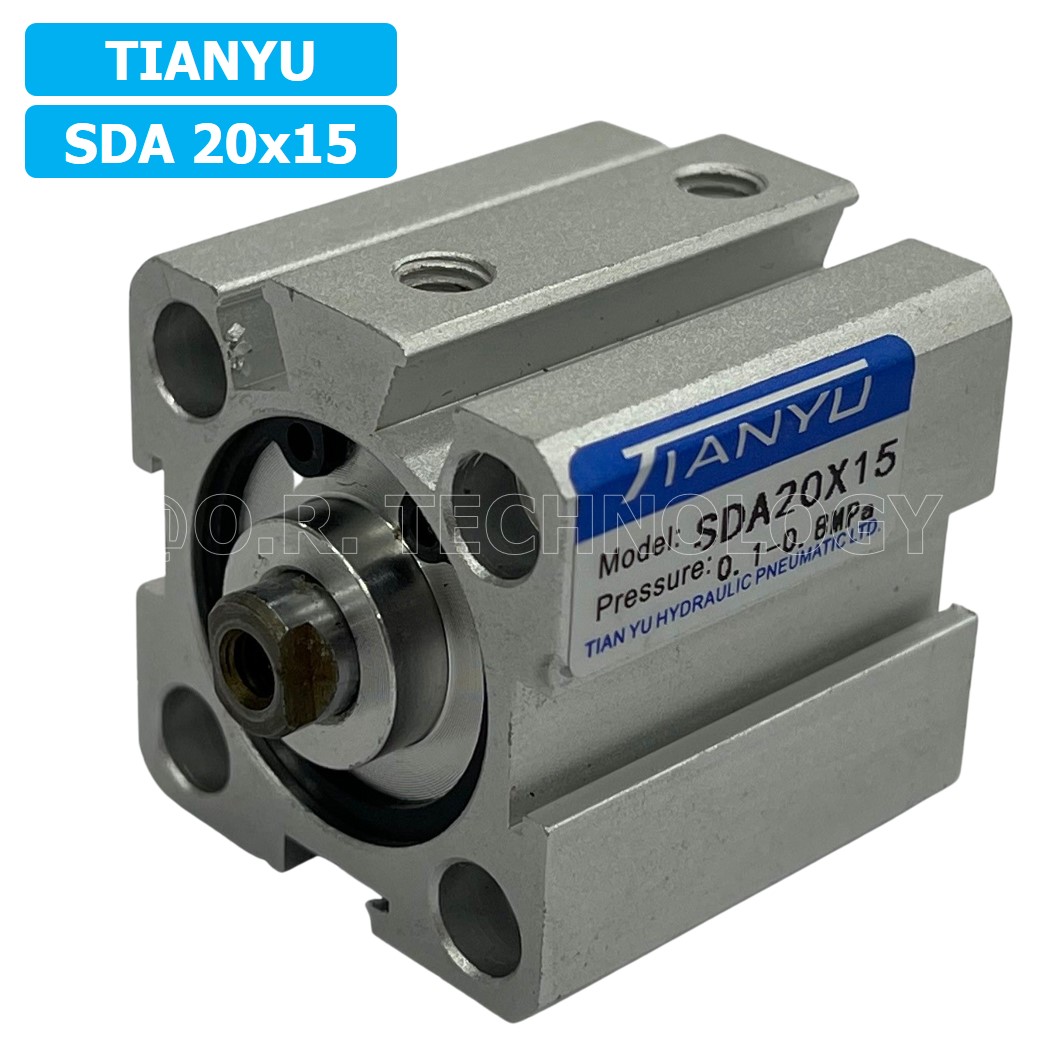 (1ชิ้น) SDA 20x15 กระบอกลมคอมแพค กระบอกลม รุ่นคอมแพค Compact Air Cylinder SDA Series แบบคอมแพค