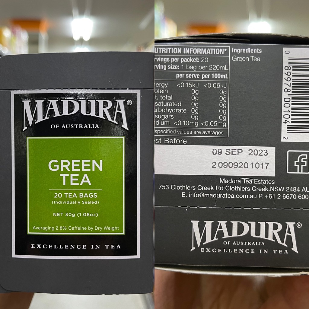 มาดูรา ชาออสเตรเลีย ใบชาชนิดซอง 20 ซอง Madura of Australia Tea 20 Tea Bags