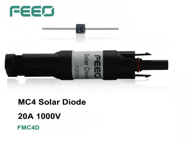 MC4 Solar Diode 20A 1000V (FMC4D) สำหรับแผงโซล่าเซลล์ MC4 Diode