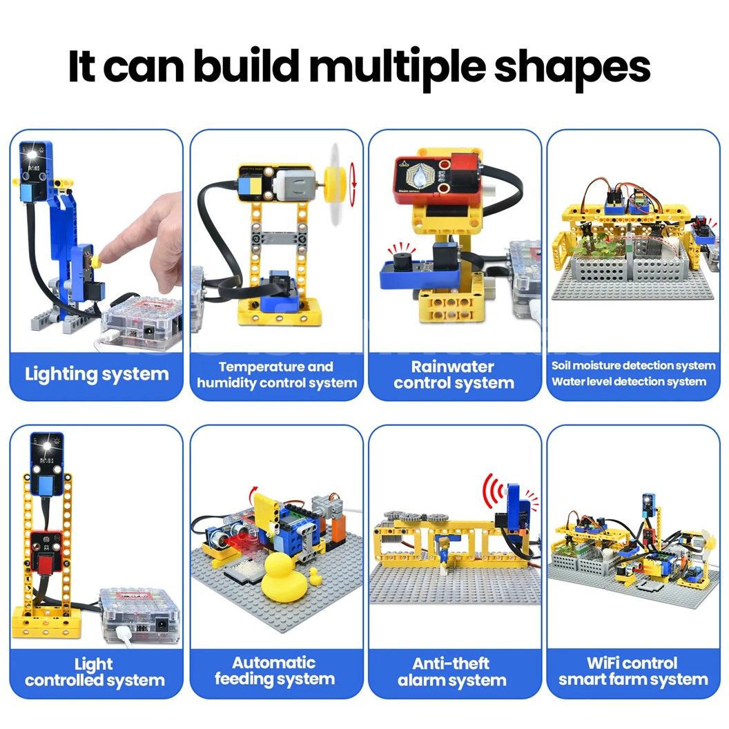 KEYESTUDIO ชุดตัวต่อ Kidsbits Lego kit for Arduino STEM Education DIY Kit Kidsuno KD3017/KD3020/KD3021 Smart Engineering/Smart Farm/Intelligent Traffic System