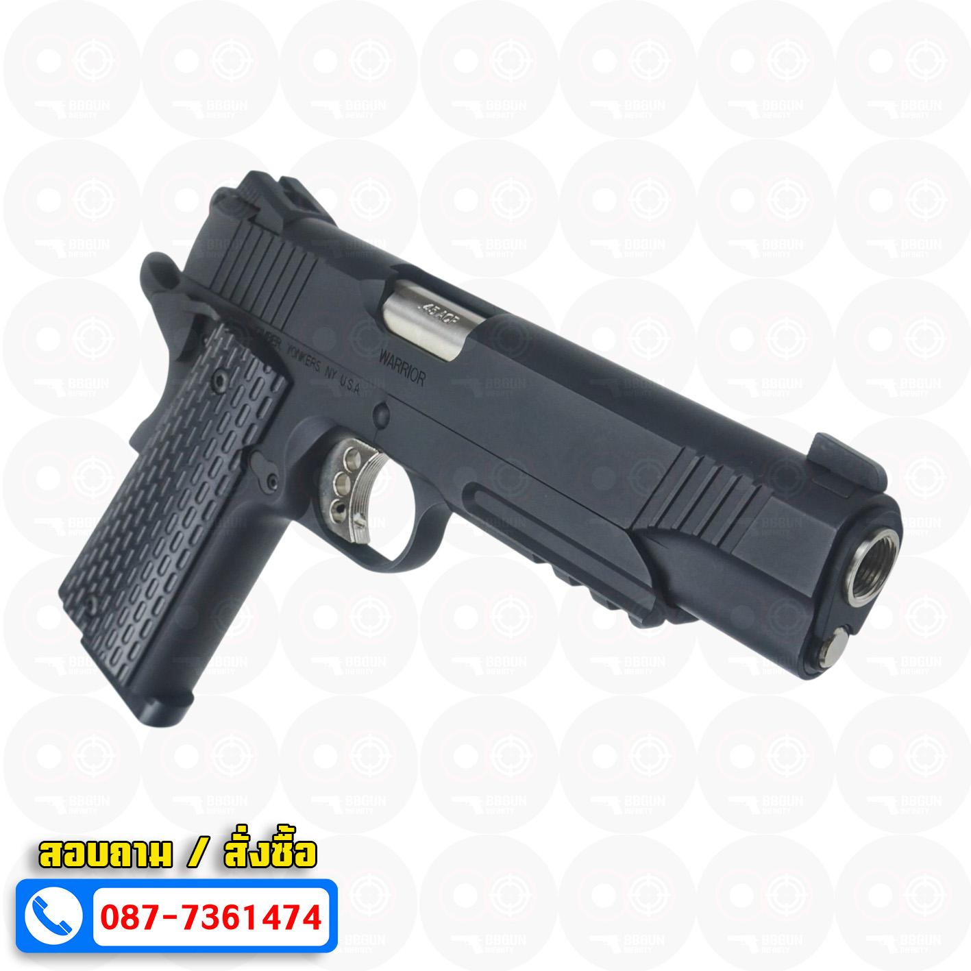 บีบีกันอัดแก๊ส Army Armament R28 Kimber Warrior 1911 สีดำ BB GUN