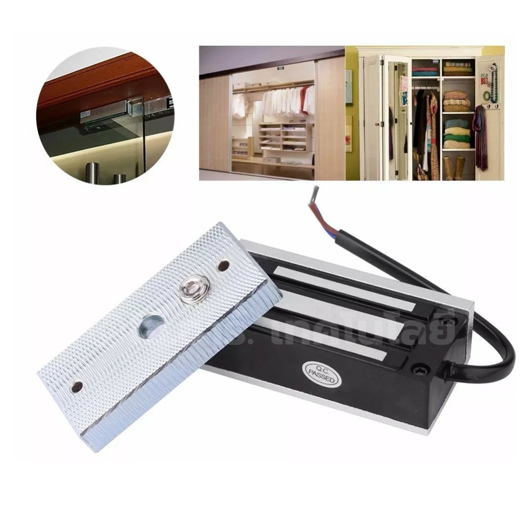 SY-L60S 12V 60kg ประตูแม่เหล็กไฟฟ้า Electromagnetic lock 60KG 12VDC Solenoid lock กลอนประตูไฟฟ้า กลอนไฟฟ้า Electric Sucktion door lock Electromagnet โซลินอยด์ล็อค