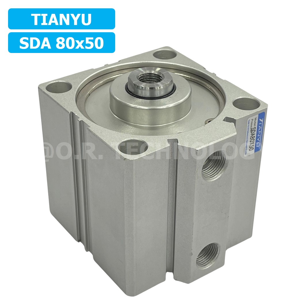 SDA63 SDA80 กระบอกลมคอมแพค กระบอกลม รุ่นคอมแพค Compact Air Cylinder SDA Series แบบคอมแพค (Bore63-80 x Stroke10-70) SDA-63 SDA-80