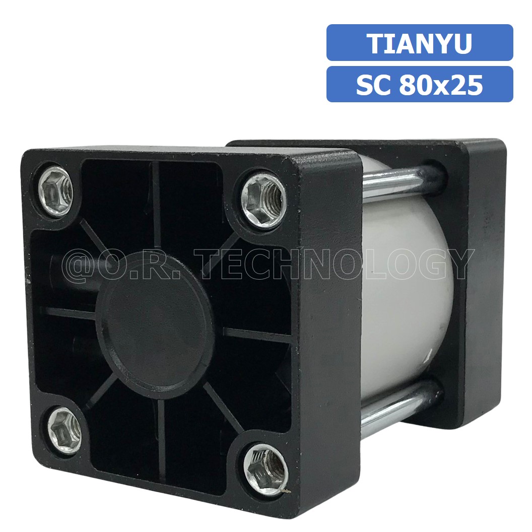 (1ชิ้น) SC 80x25 กระบอกลม รุ่นมาตรฐาน กระบอกลม 4 เสา Standard Cylinder Air Pneumatic แบบสี่เสา