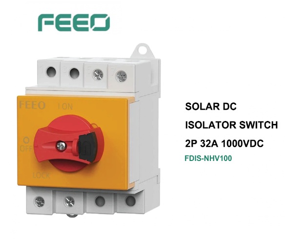 FDIS-NHV100 Solar DC Isolator Switch 2P 32A 1000VDC "FEEO"