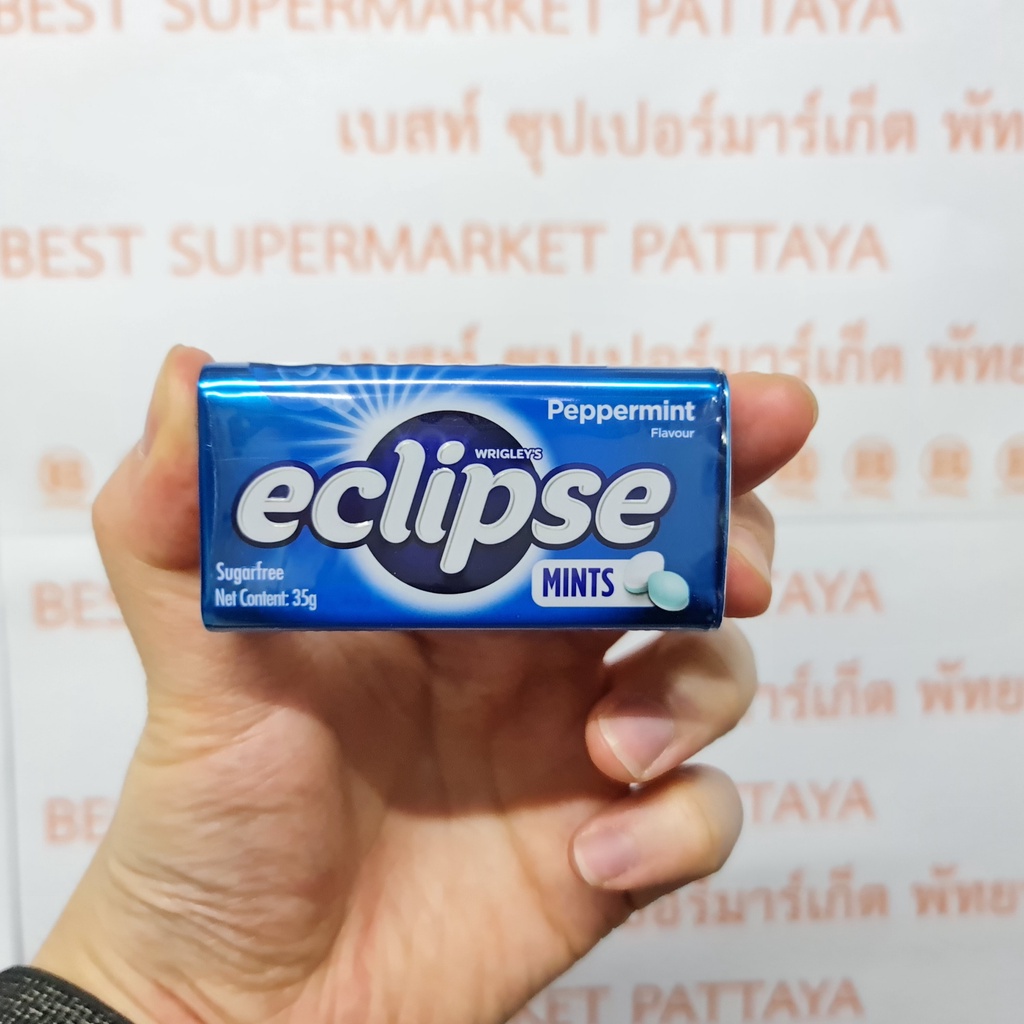 ริกลี่ย์ อีคลิปส์ เม็ดอมปราสจากน้ำตาล 35 กรัม Wrigley's Sugar-Free Mint 35 g.