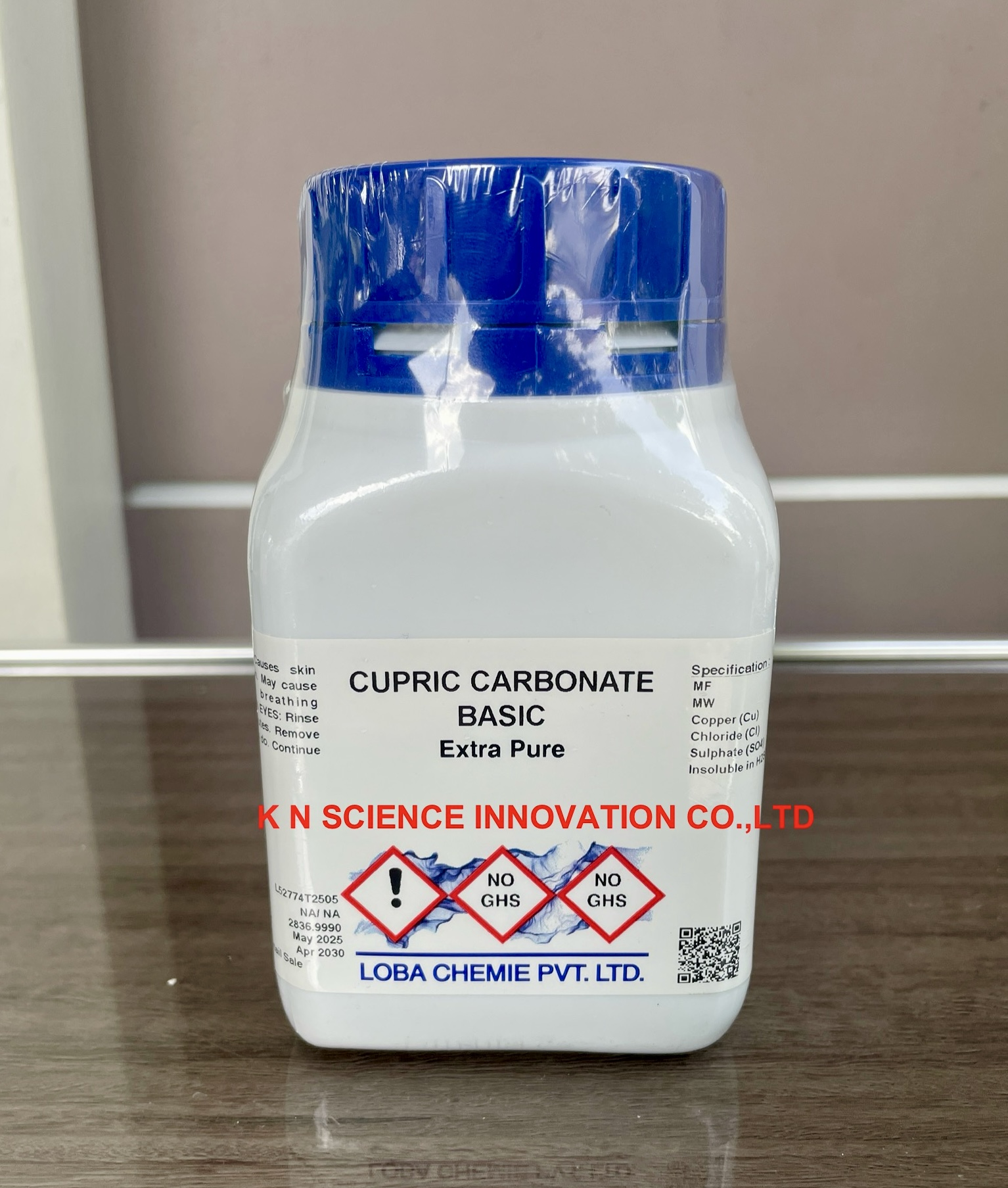 Copper (II) carbonate, LAB (Cupric carbonate (Basic)) 12069-69-1 ,500 g , Loba 0307000500