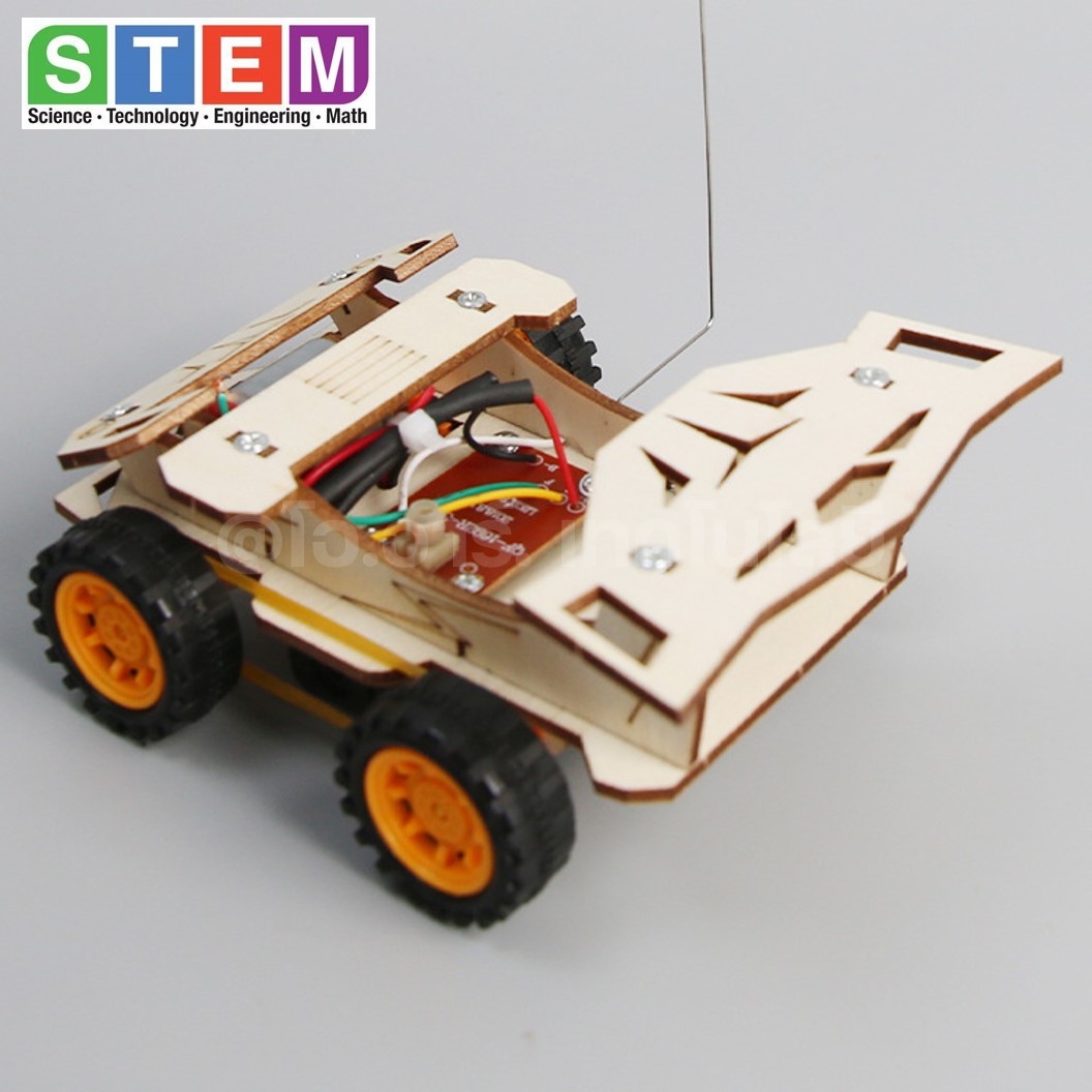 T-M77 ชุดประกอบไม้ รถบังคับ รีโมท Remote Control Racing Car Wooden Kit STEM Education ของเล่นเสริมทักษะ เสริมพัฒนาการ ชุดเรียนรู้ ชุดทดลอง รถบังคับวิทยุ
