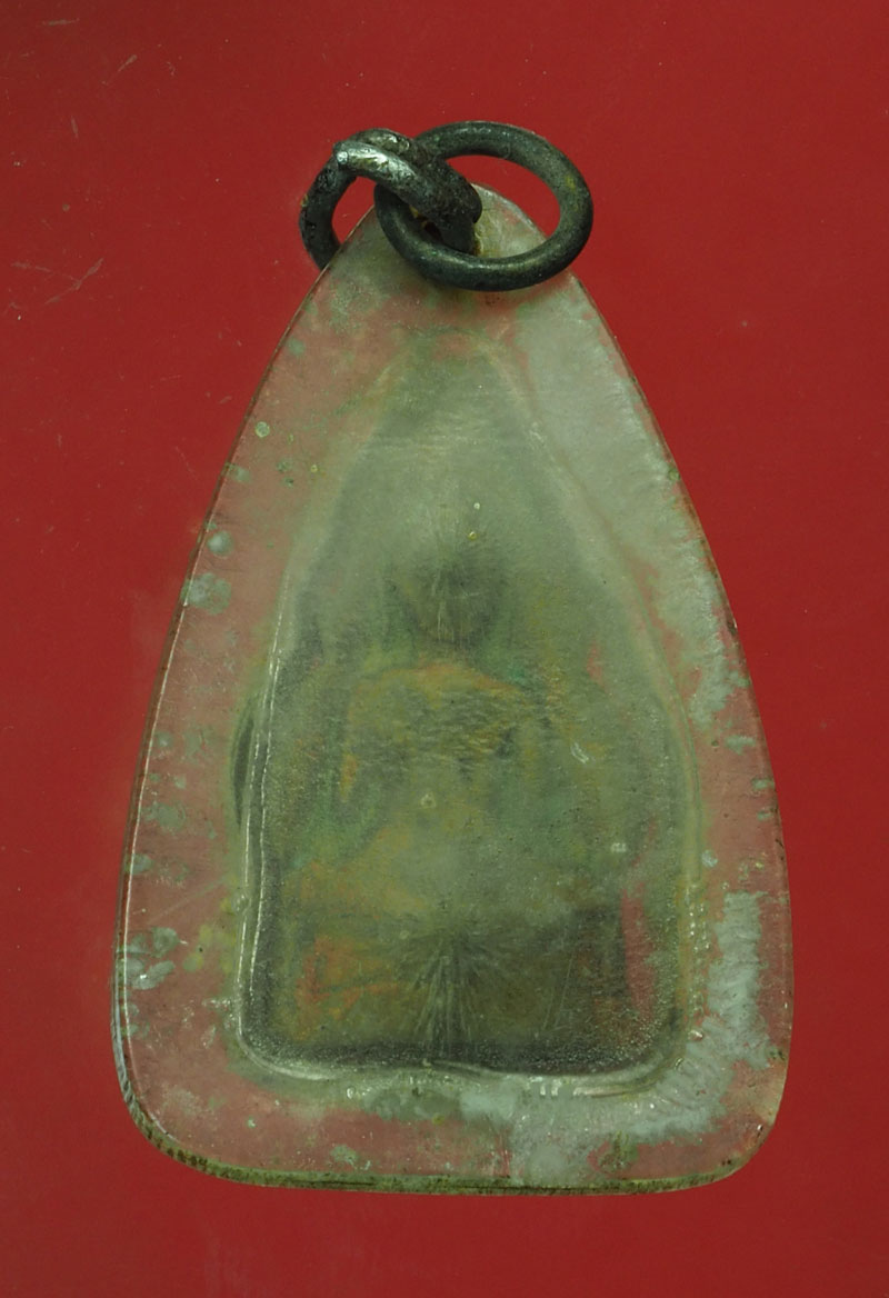 *30341 พระพุทธชินราช เนื้อทองเหลือง เลี่ยมพลาสติกเก่าๆ 54