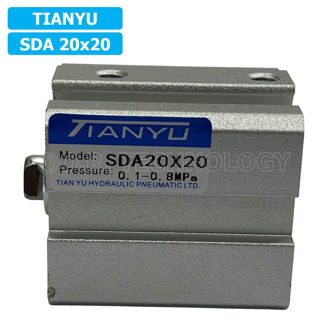 SDA20 กระบอกลมคอมแพค กระบอกลม รุ่นคอมแพค Compact Air Cylinder SDA Series แบบคอมแพค (Bore20 x Stroke10-70) SDA-20