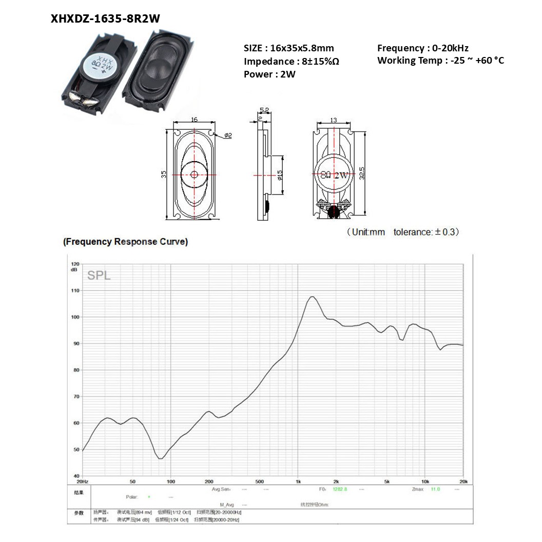 XHXDZ 8Ohm 1W/2W Magnetic Speaker Horn ลำโพงเล็ก ลำโพงจิ๋ว 8โอห์ม 1วัตต์/2วัตต์ ลำโพง สี่เหลี่ยม/กลม ตัวเล็ก