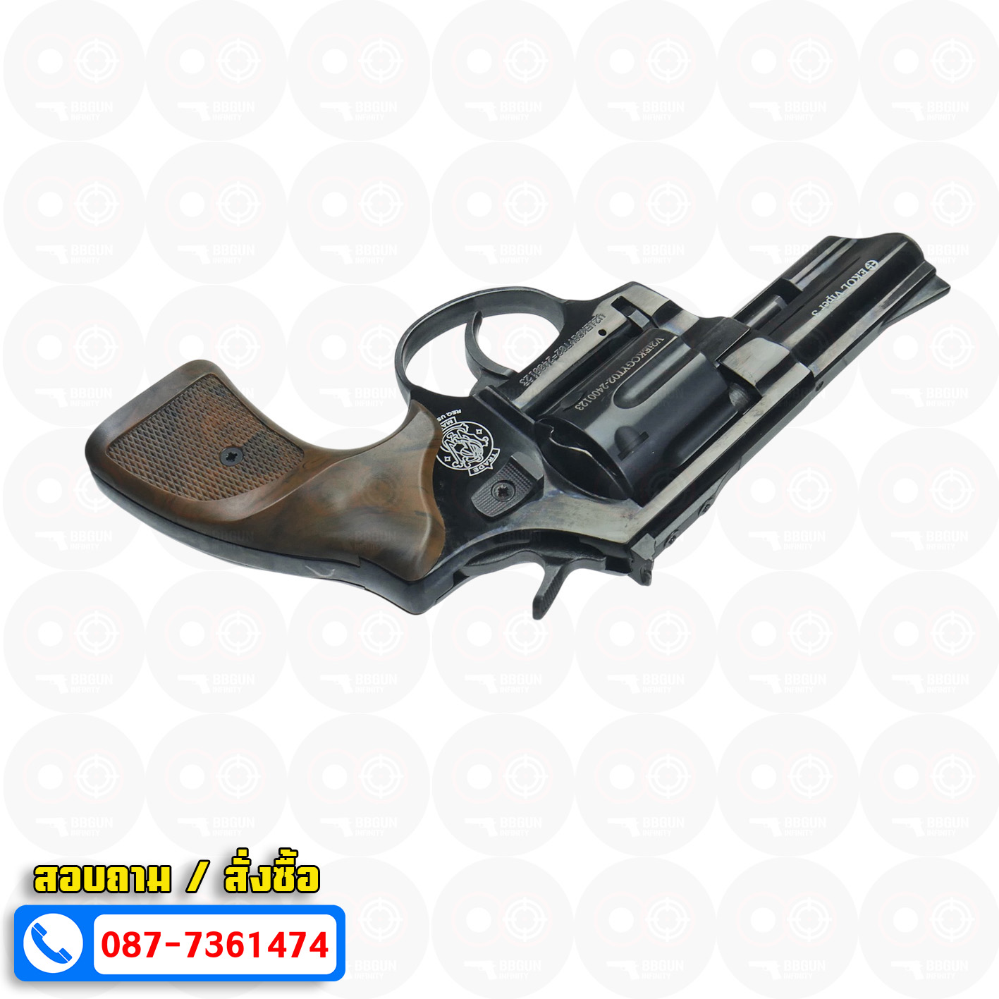 Ekol Viper 3 นิ้ว สีดำ ปืนแบลงค์กันลูกโม่ Blank Gun Revolver 3" Black (แถมกล่องใส่ปืน)