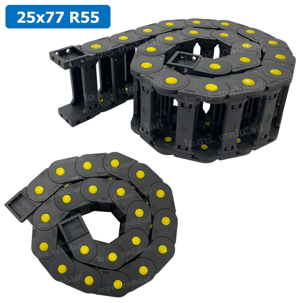 DC-25x77 R55 รางกระดูกงู รางสายไฟ 25x77x1000mm Drag chain engraving machine รางกระดูกงูร้อยสายไฟ Cable Dragchain รางร้อยสายไฟ