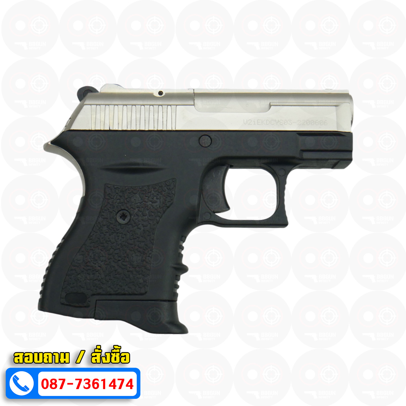 แบลงค์กัน EKOL BOTAN SATINA สีซาติน 9 mm P.A.K. Blank gun (แถมกล่องใส่ปืน)