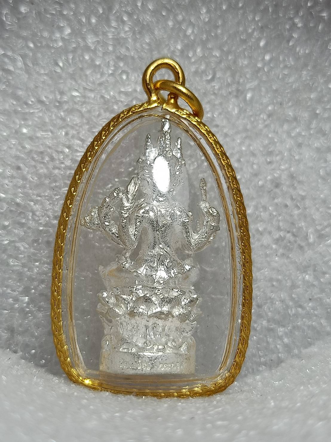 จี้พระพรหมหลวงพ่อพูล กะไหล่เงิน วัดไผ่ล้อม จ.นครปฐม มี 20 องค์ (SKU-10273)
