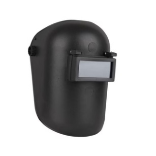 หน้ากากอ๊อกสวมหัว พลาสติกดำ+กระจก (ราคารวมแวท) หน้ากากกันแสง หน้ากากช่างเชื่อม {รหัสสินค้า1102006601}