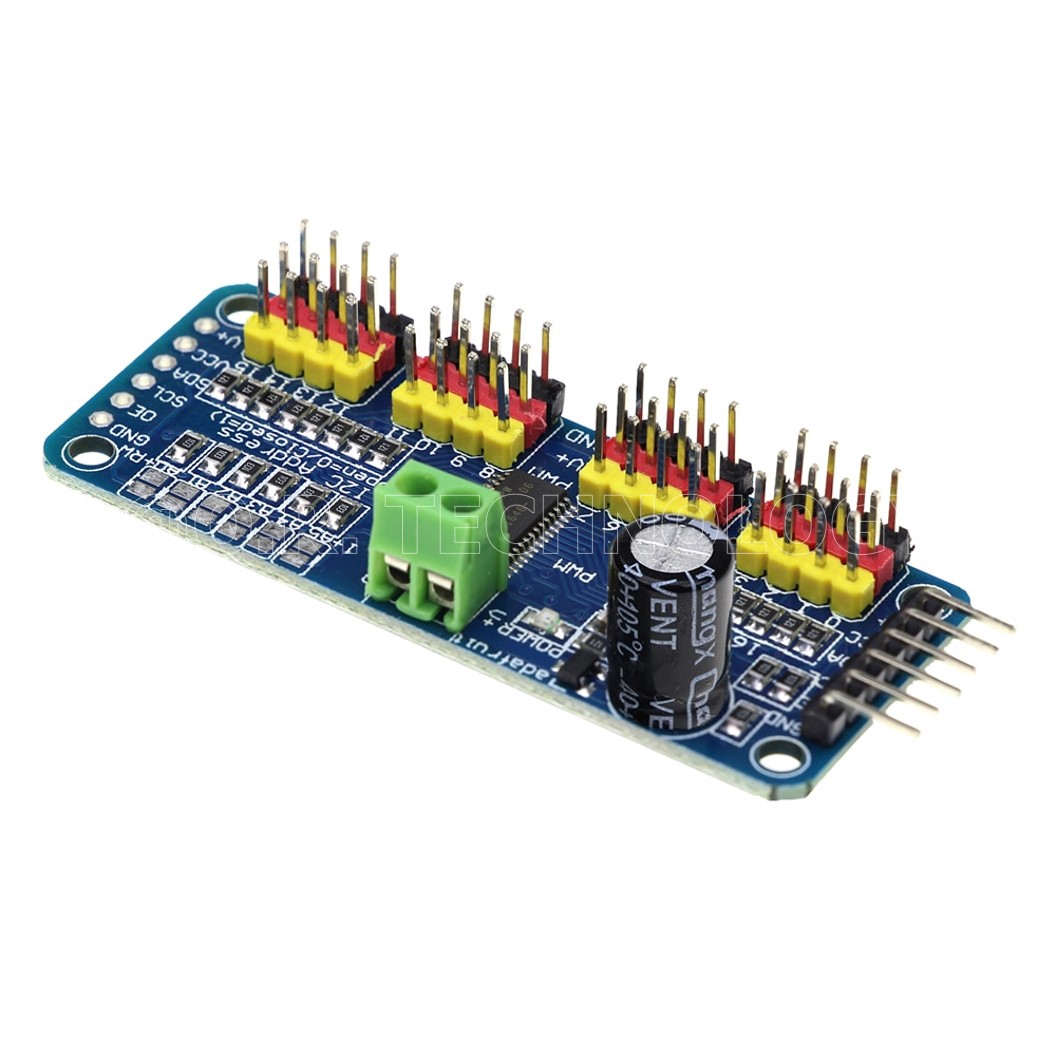 (1ชิ้น) AA217 โมดูลขับ Servo 16 ช่อง 12 bit แบบ PWM Servo DIY KIT 16 Channel 12-bit PWM/Servo Driver-I2C interface - PCA9685 for arduino or Raspberry pi shield module servo shield
