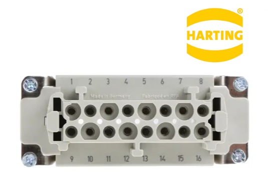 09330162701 16P+E HARTING INSERT FEMALE SCREW 16A 500V