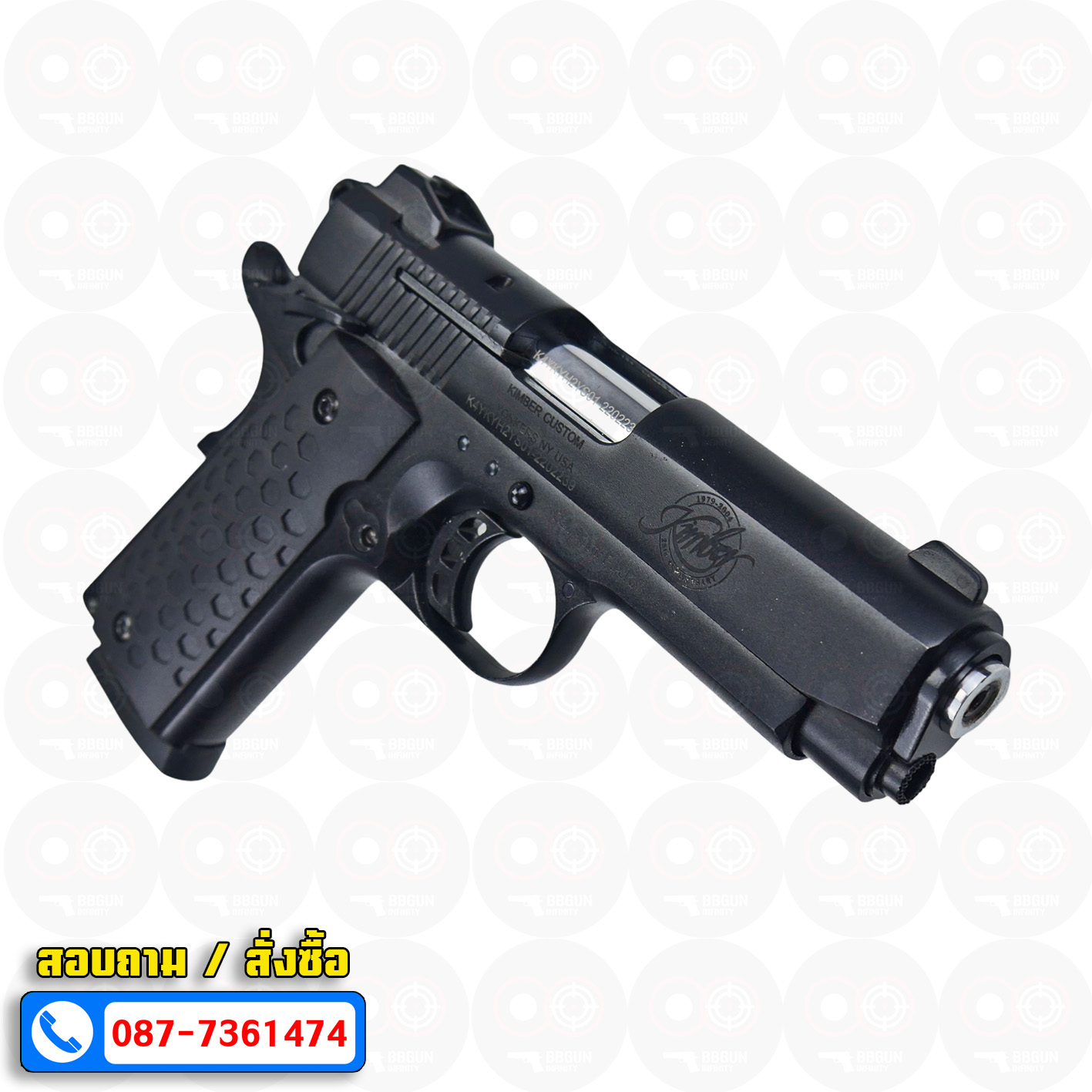 Blank Gun KUZEY 911SX Kimber ลํากล้อง 4 นิ้ว สีดำ แบลงค์กัน (แถมกล่องใส่ปืน)