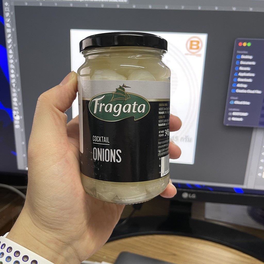 ฟรากาตา หัวหอมดอง น้ำหนักสุทธิ 345 กรัม Fragata Cocktail Onions 345 g.